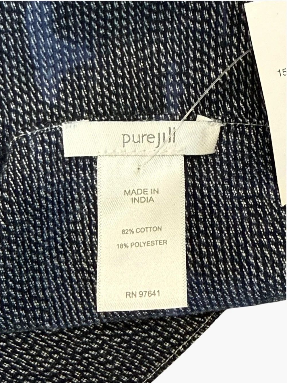 NWT J.Jill Pure Jill Blue White Ombre Dip Dye Fringe Scarf One Size